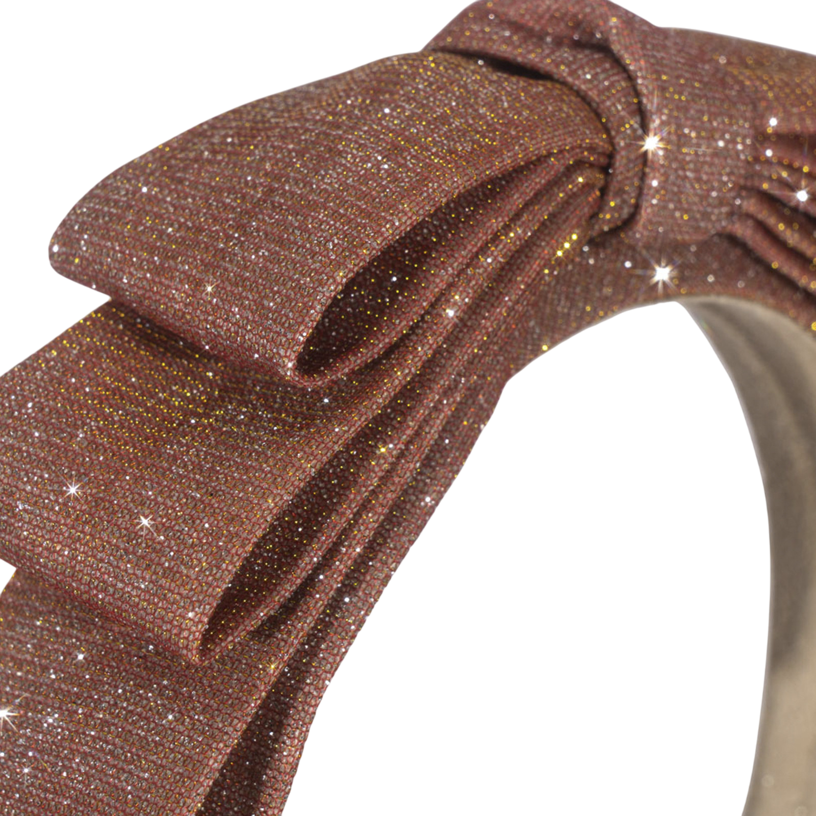 Haarreif Glitter Bow Mellow Rose
