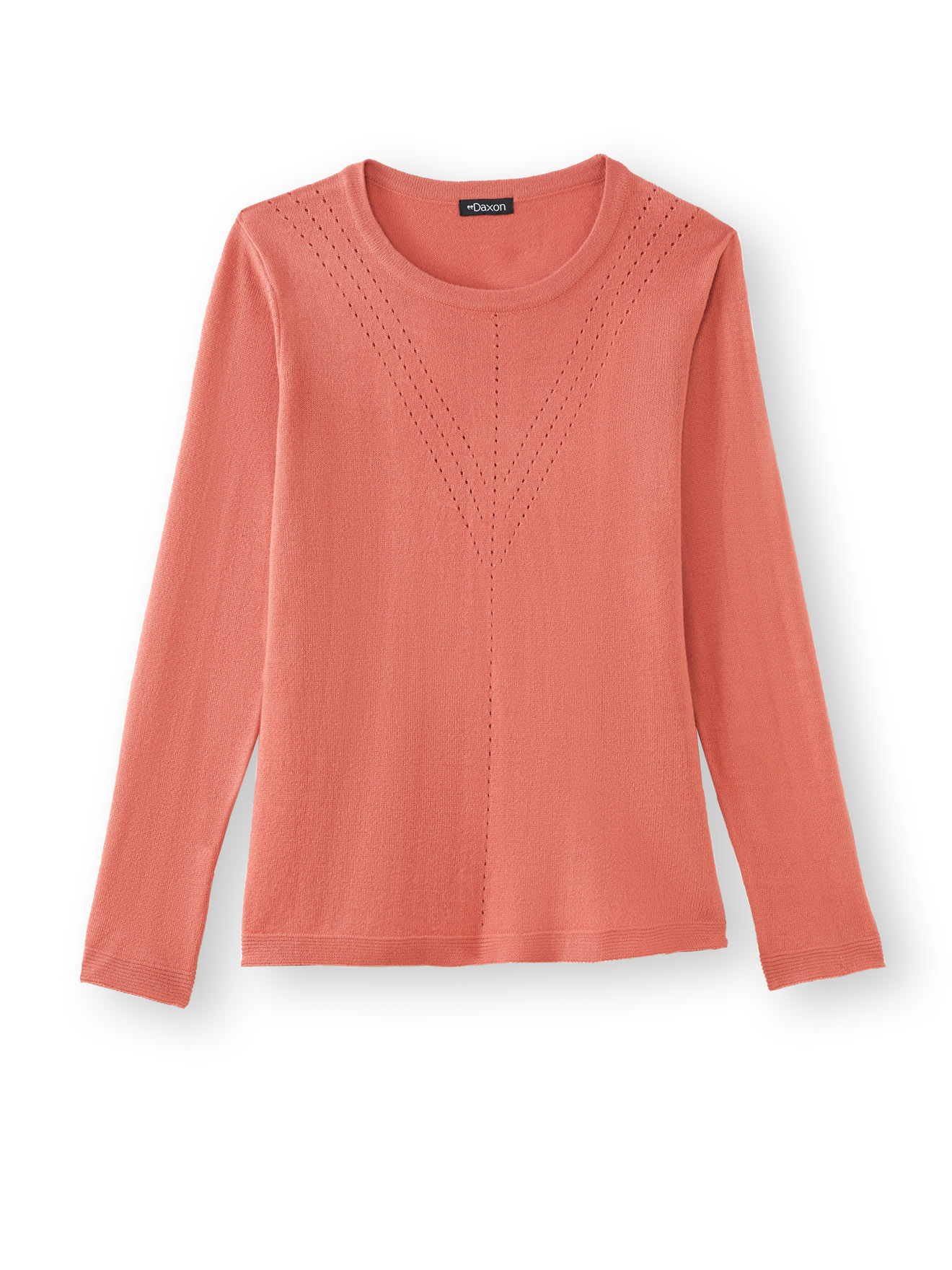 Pull encolure ronde avec jeu d'ajouré