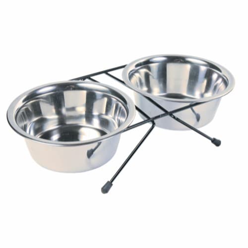 Stander Mat Og Drikkeskål Til Hund<br>Klassisk mat og drikkeskål