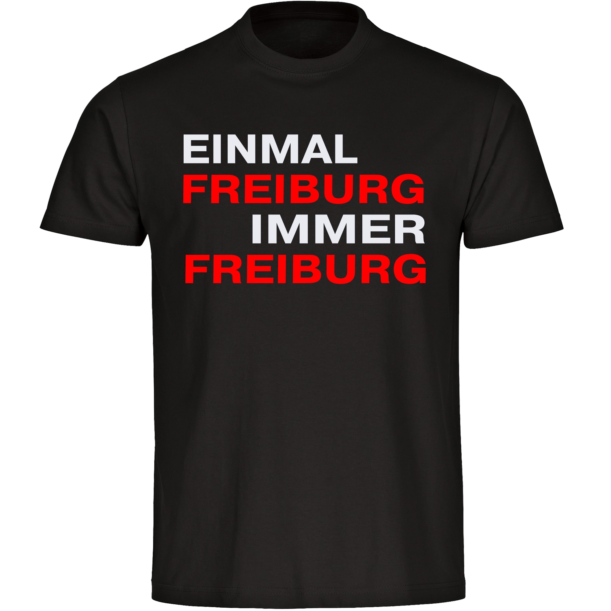 multifanshop® Kinder T-Shirt - Freiburg - Einmal Immer - Druck rot