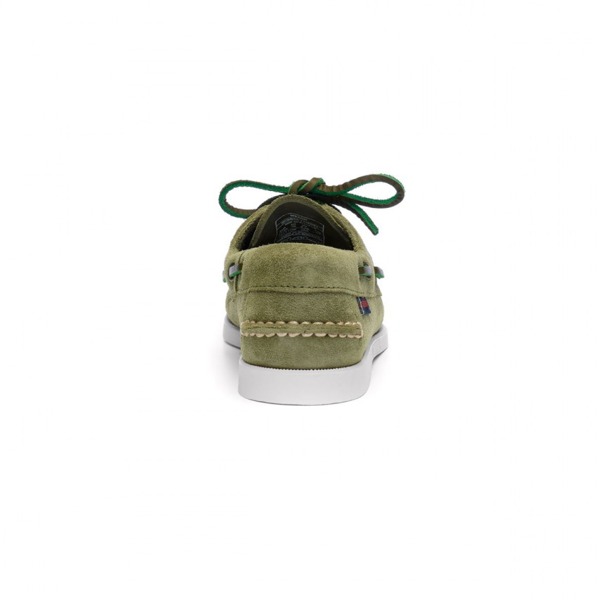 DOCKSIDES PORTLAND FLESH OUT Green Military-Chaussures bateau pour femme en cuir suede