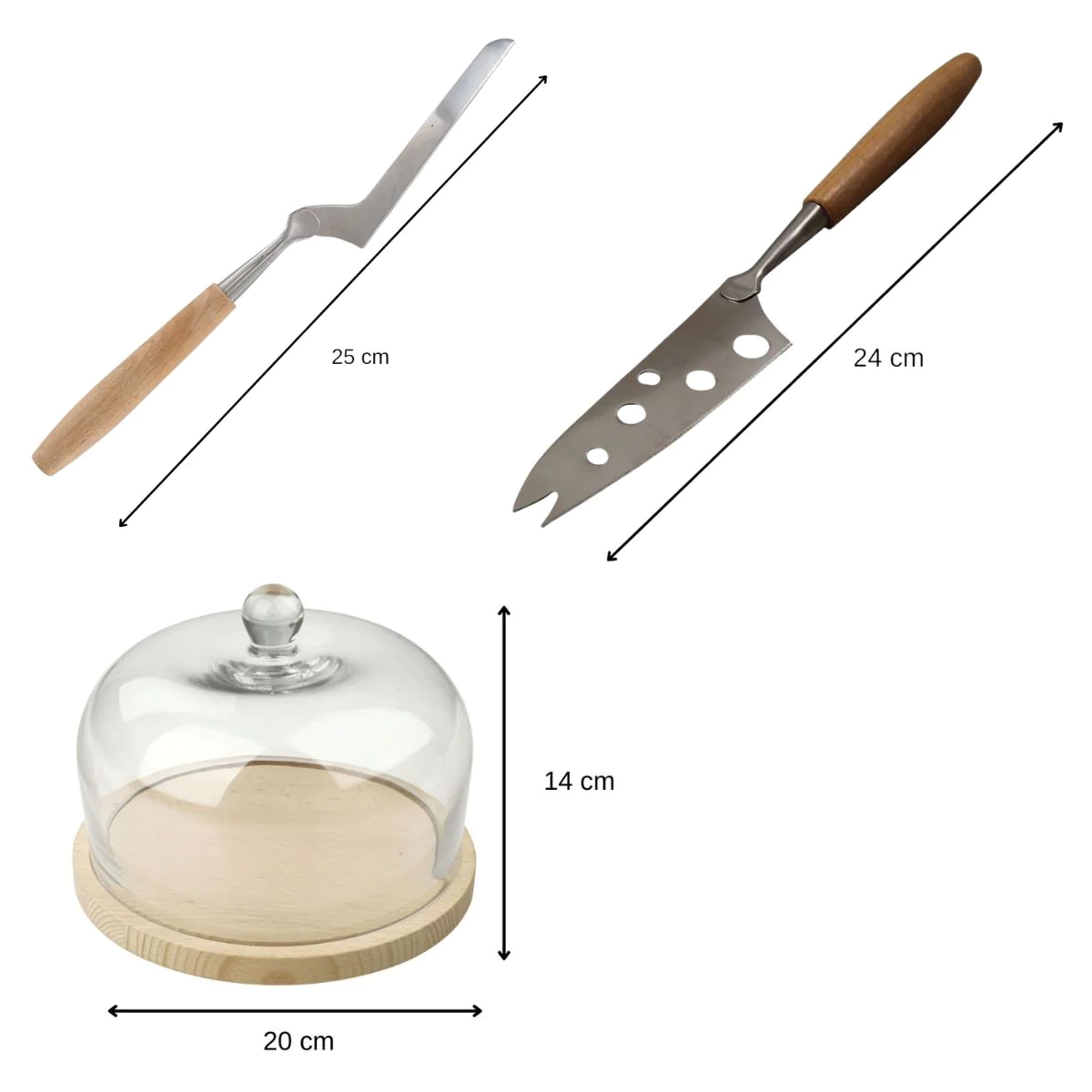 Ensemble spécial découpe et présentation du fromage Fackelmann