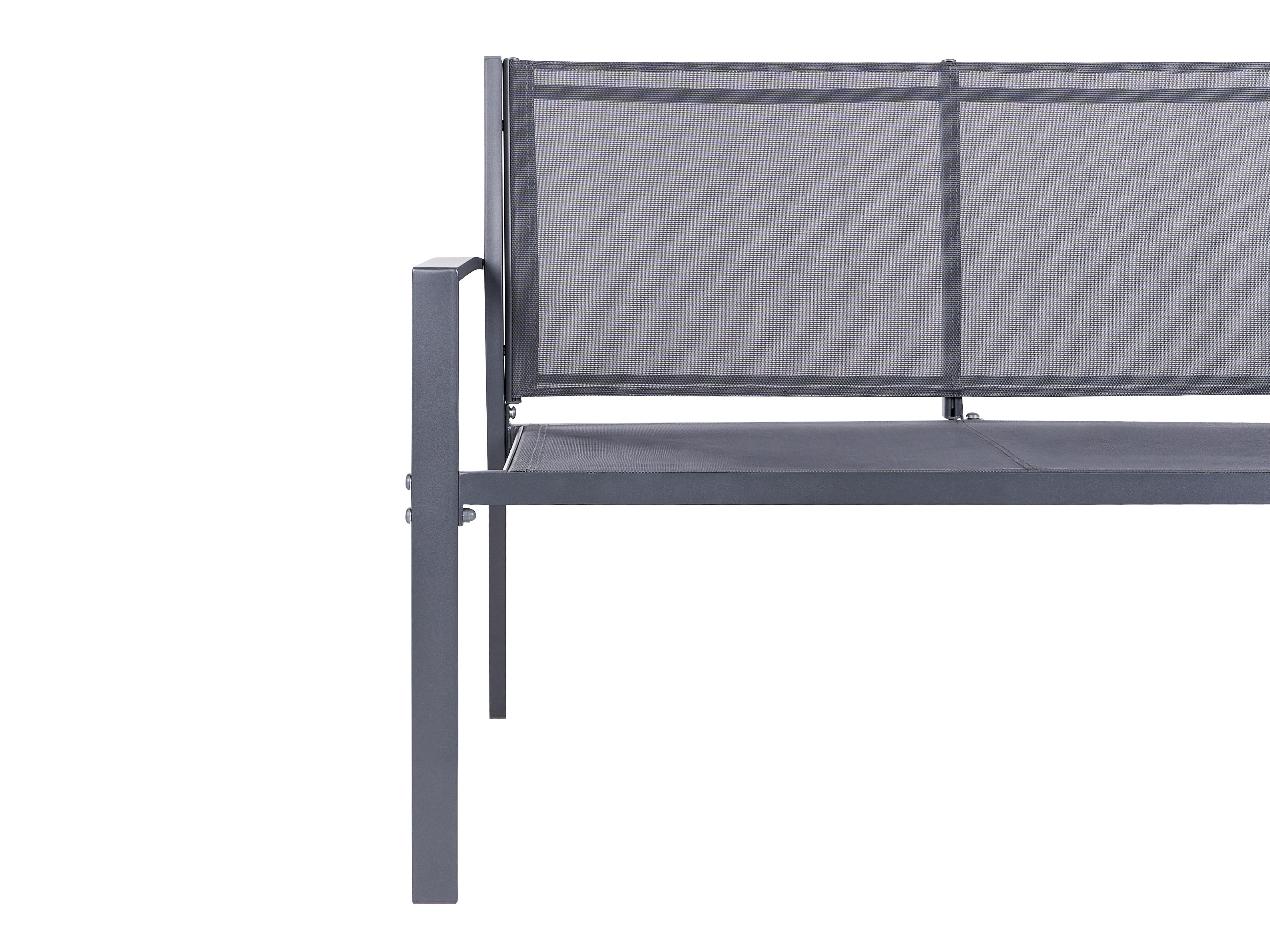 Loungeset met tafel 4-zits TAVOLETO Metaal Donkergrijs