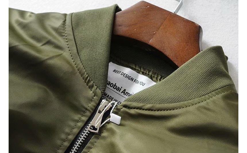 Avauntgardo - Effen cropped bomberjack met rits