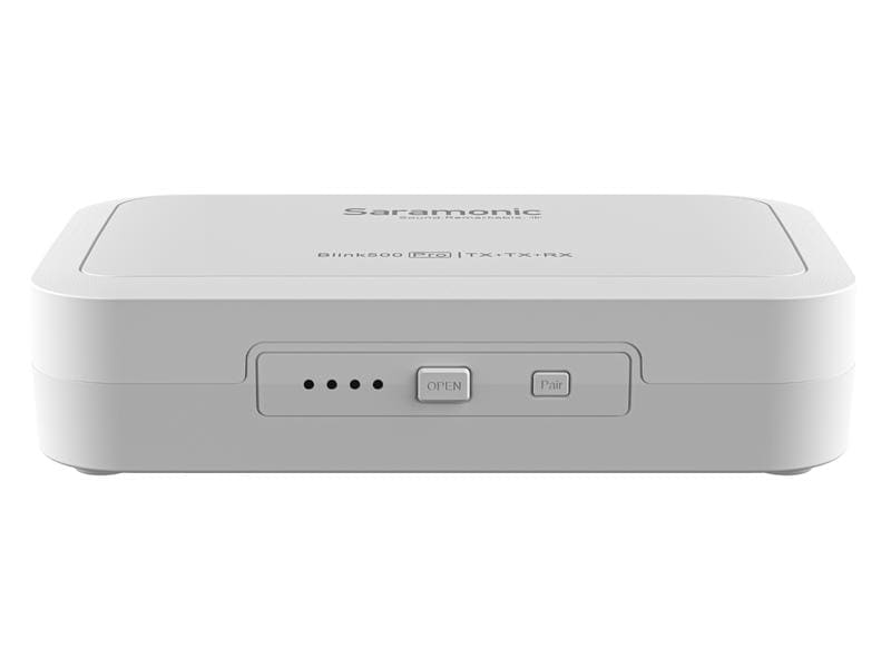 Saramonic Übertragungssystem Blink500 Pro B2W Weiss Ultrakompaktes drahtloses 2.4-GHz-Zweikanal-Mikrofonsystem mit Lavalier