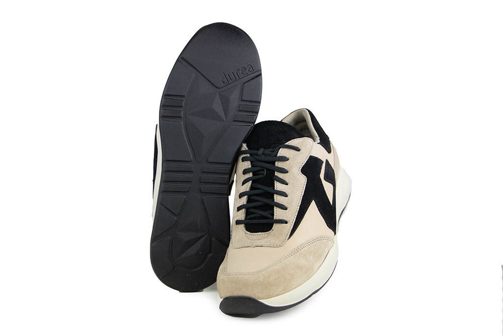 Durea Sneaker Seppia Taupe Zwart