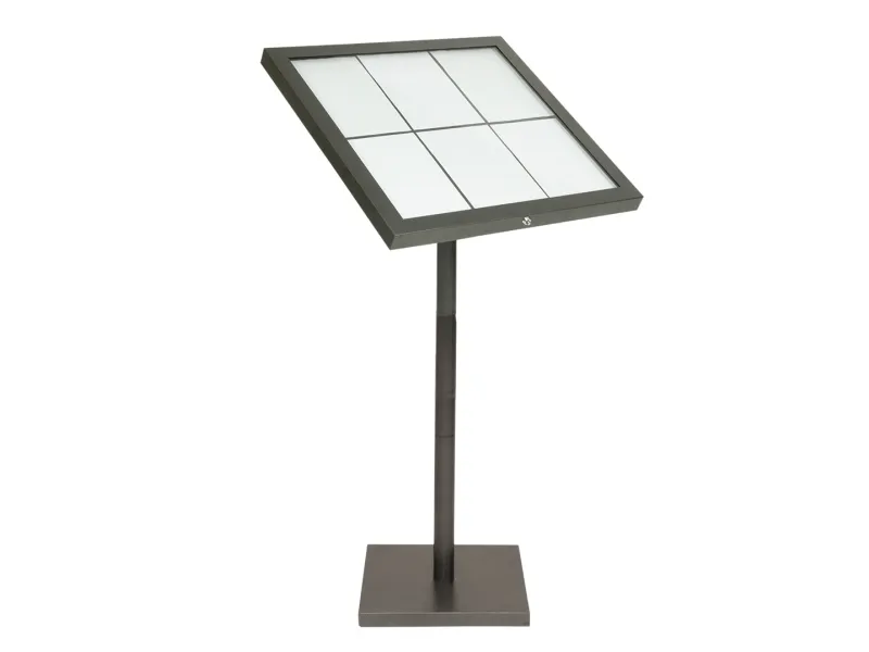 Securit® COATED STEEL LED informationsdisplay 135 til 6xA4, sort - komplet kit