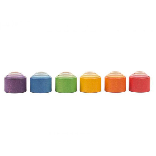 Grapat houten stapelbakjes - 24st