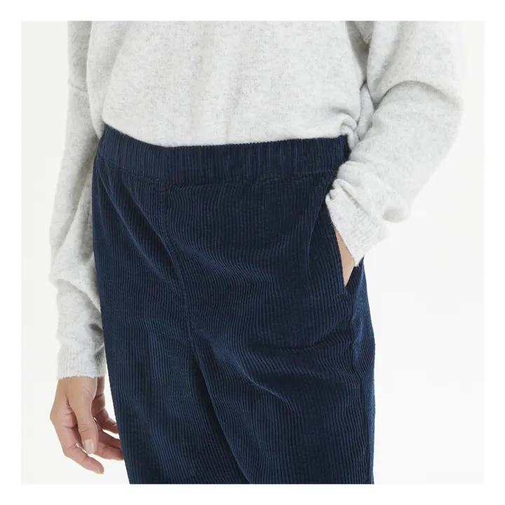 American Vintage Pantalon Velours Côtelé Padow | Bleu marine