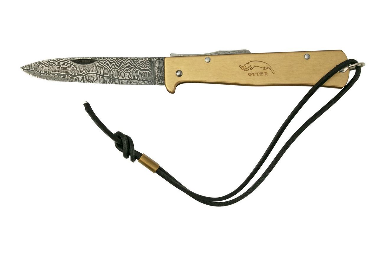 Otter Mercator 10-726 RG D Large Brass Damask Leather Strap, zakmes