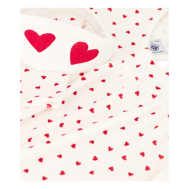 Petit Bateau Chemise de Nuit + Tiare Cœur en Velours | Ecru