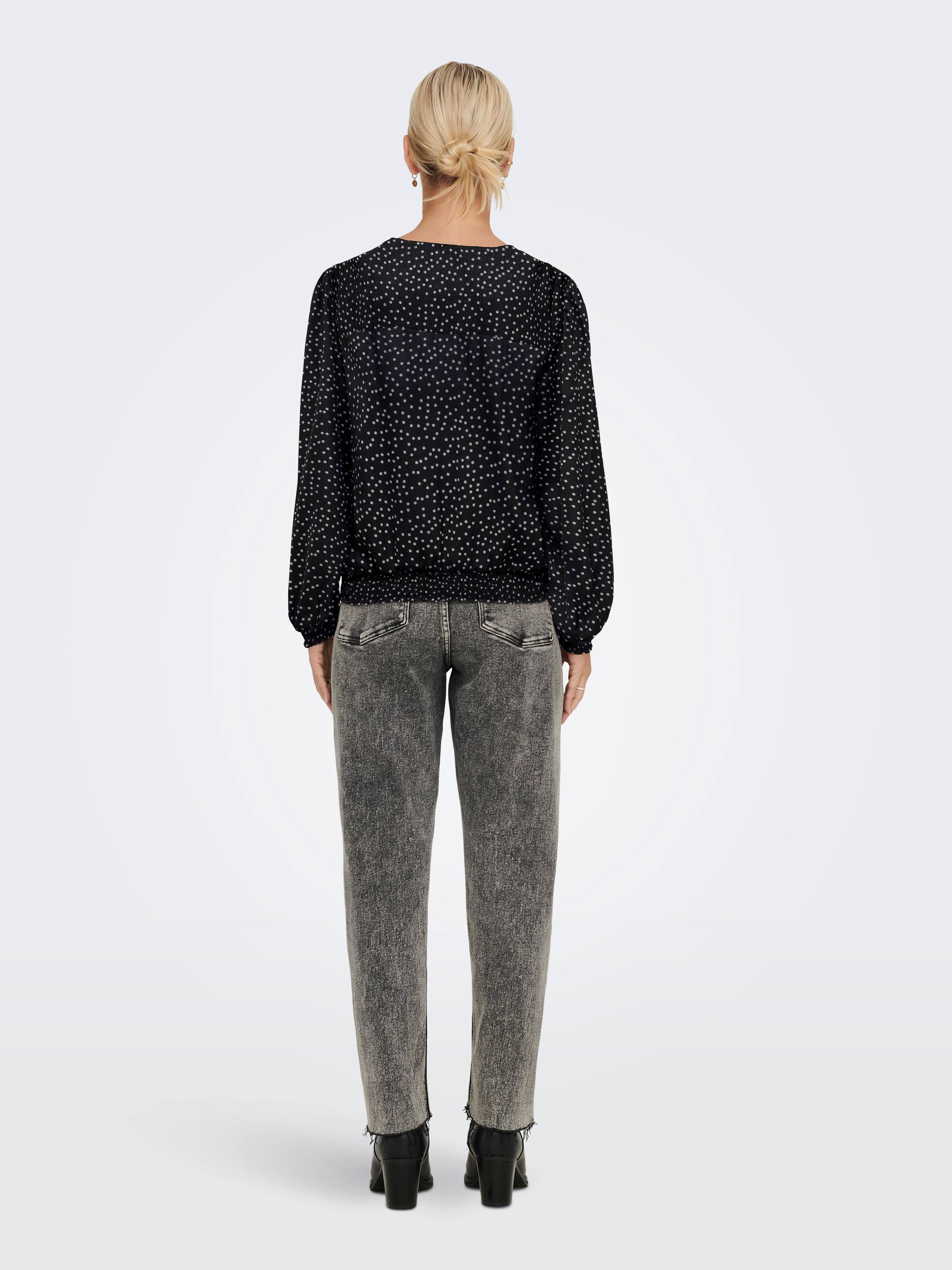 ONLTIANA Gesmoktes Top Black
