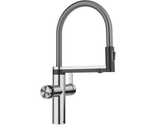 Blanco keukenkraan met filterfunctie en kokend heet water CHOICE ICONA geborsteld roestvrij staal 527656