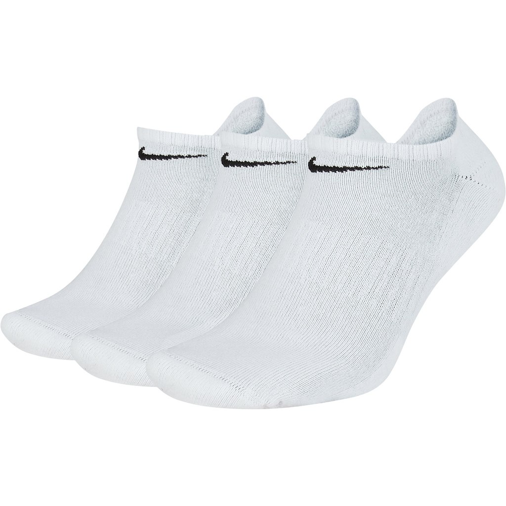 Everyday Cushioned No Show Training Socks (3pk) White/Black