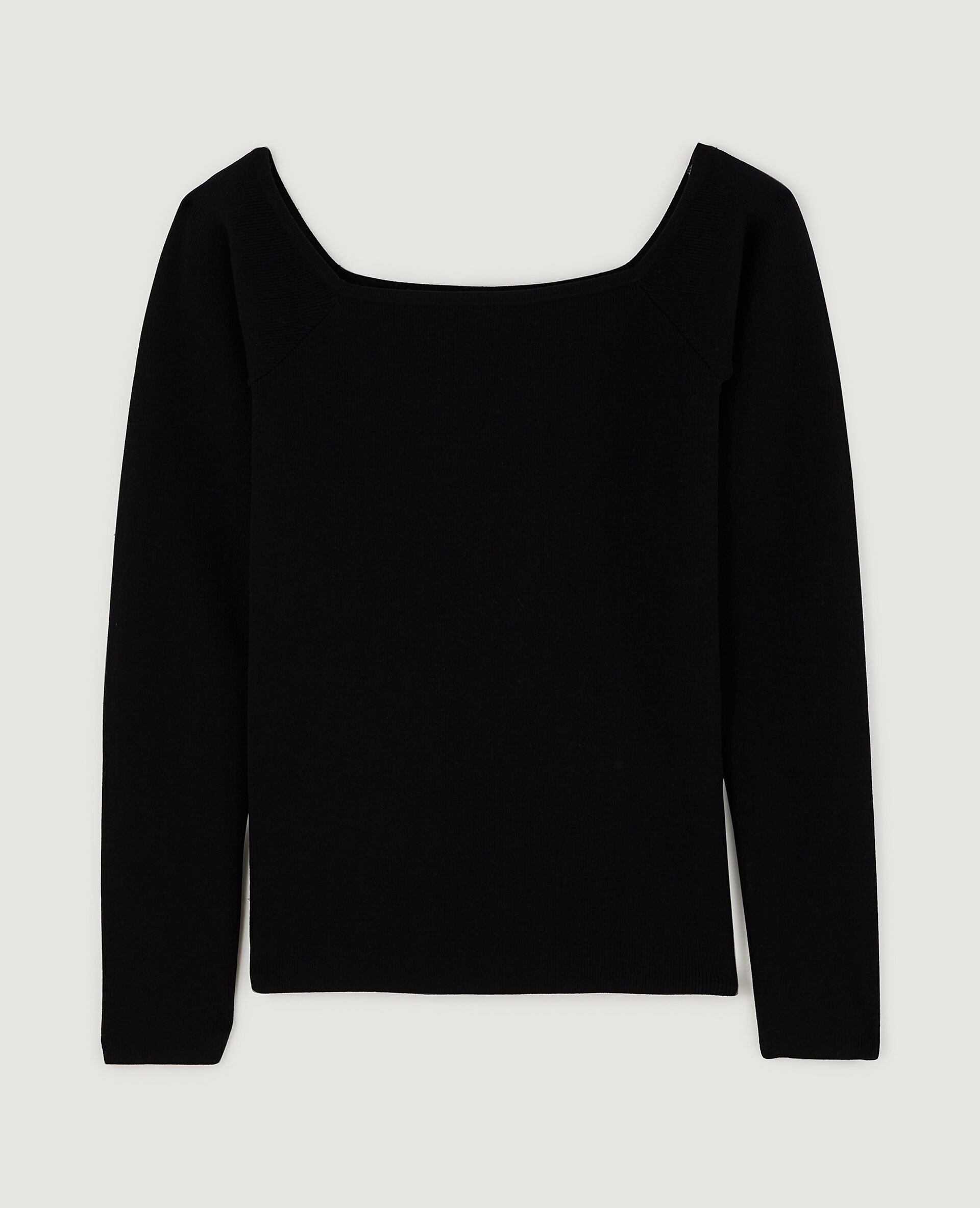 Pull encolure Bardot - Noir