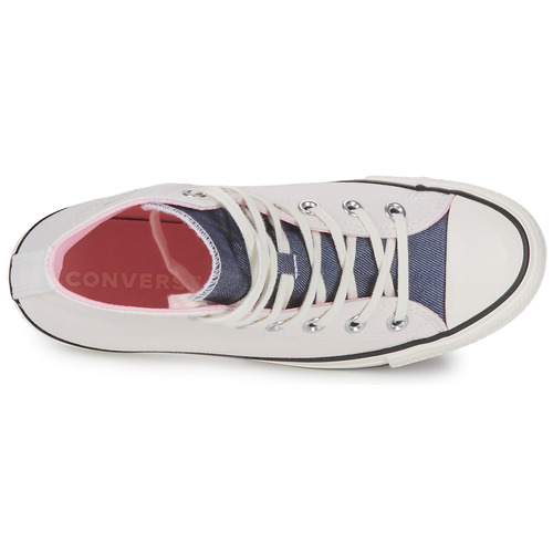 Converse - CHUCK TAYLOR ALL STAR DENIM FASHION HI - Blanc / Bleu