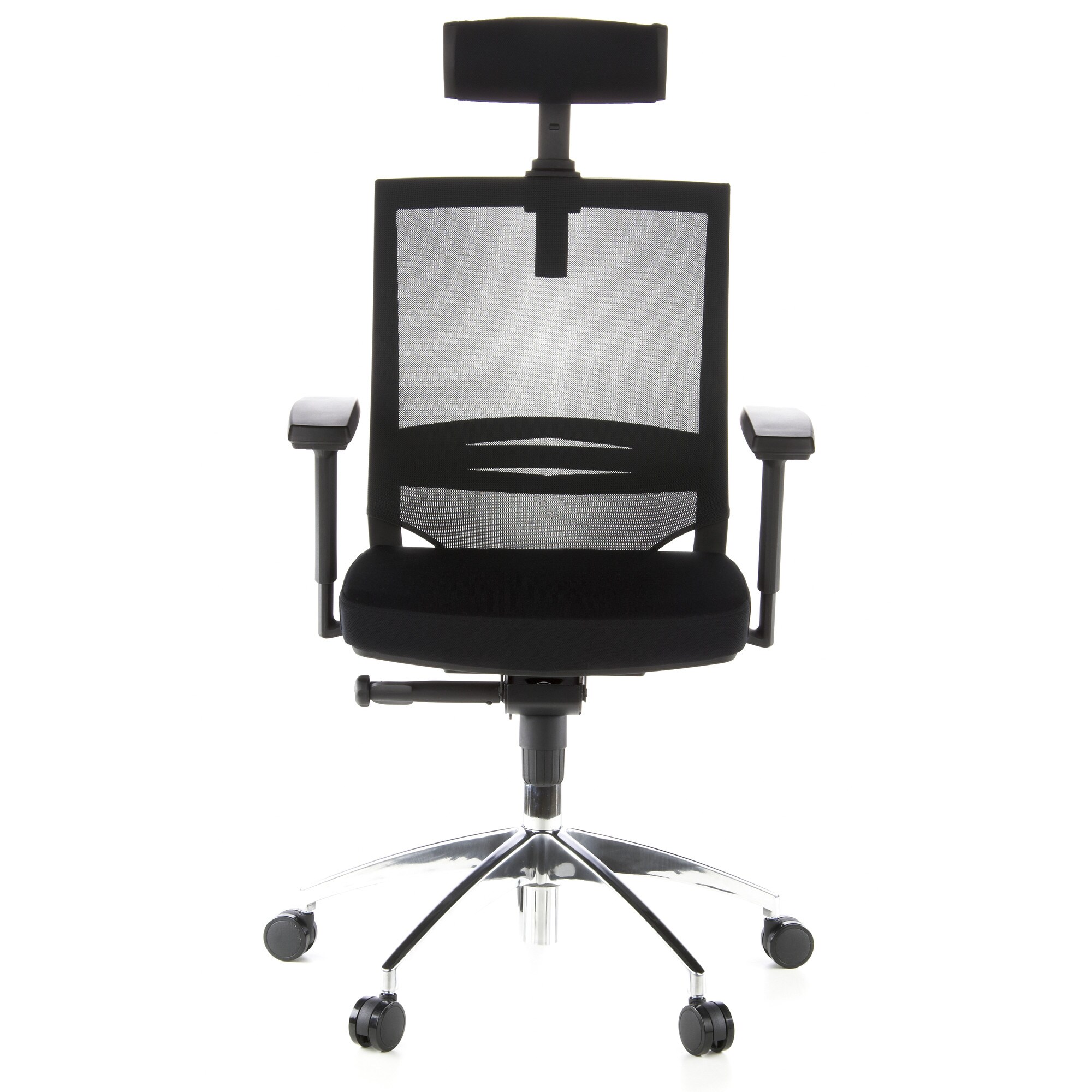 Profi Bürostuhl PORTO MAX Stoff/Netzstoff mit Armlehnen (höhenverstellbar) hjh OFFICE