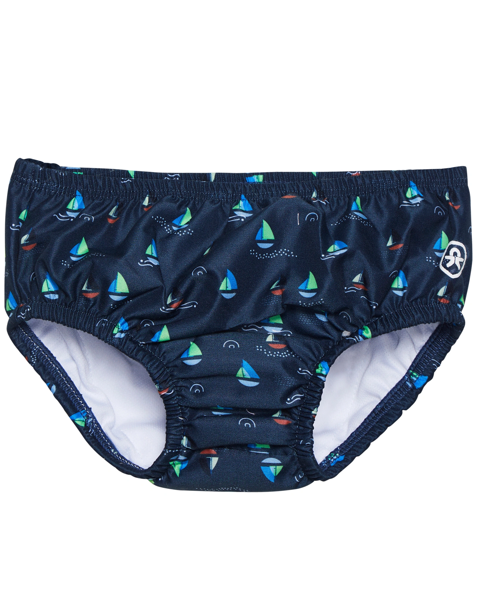 Windel-Badehose SEGELBOOT in summer green