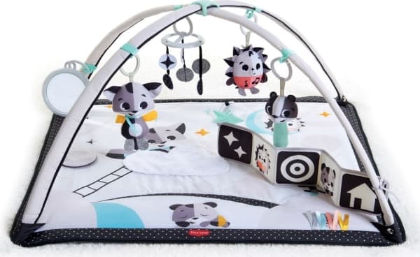 Tiny Love Pedagogisk matte Gymnastikk for baby med sløyfer - Magic Land - svart og hvit