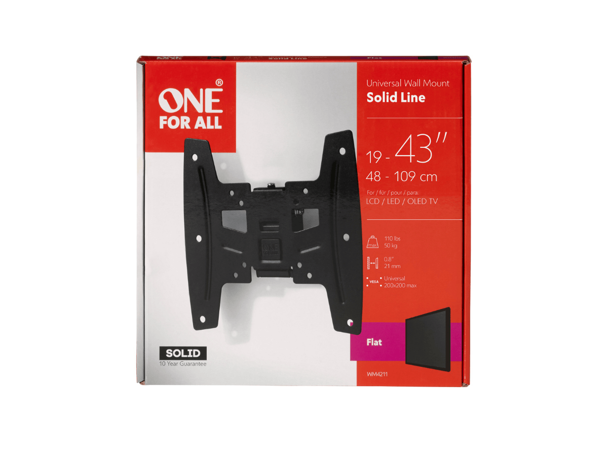One For All Solid Flat TV Beugel - 19 tot 43 inch