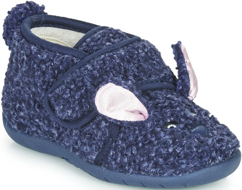 Little Mary  LAPINVELCRO  Pantoffels  kind Blauw