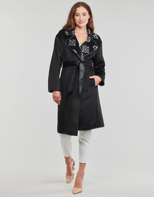 Guess - LUDOVICA LOGO WRAP COAT - Noir