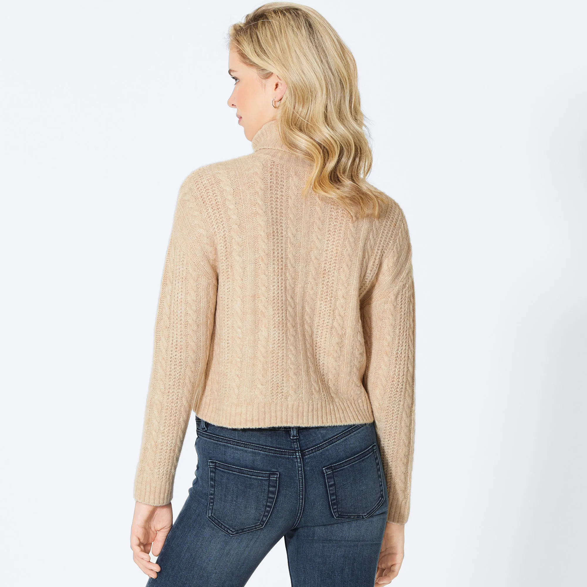 Damen-Pullover mit Zopfmuster