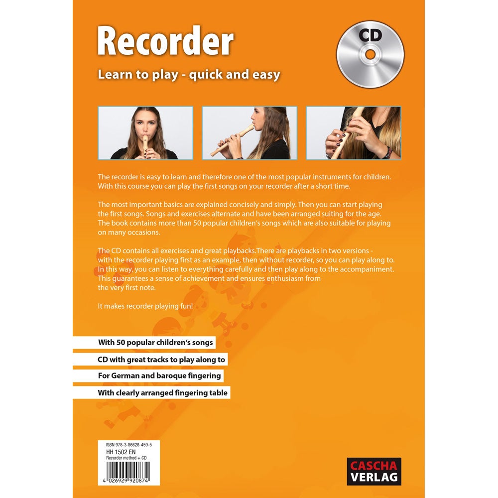 Cascha HH 1502 EN Recorder - Learn to play - quick and easy