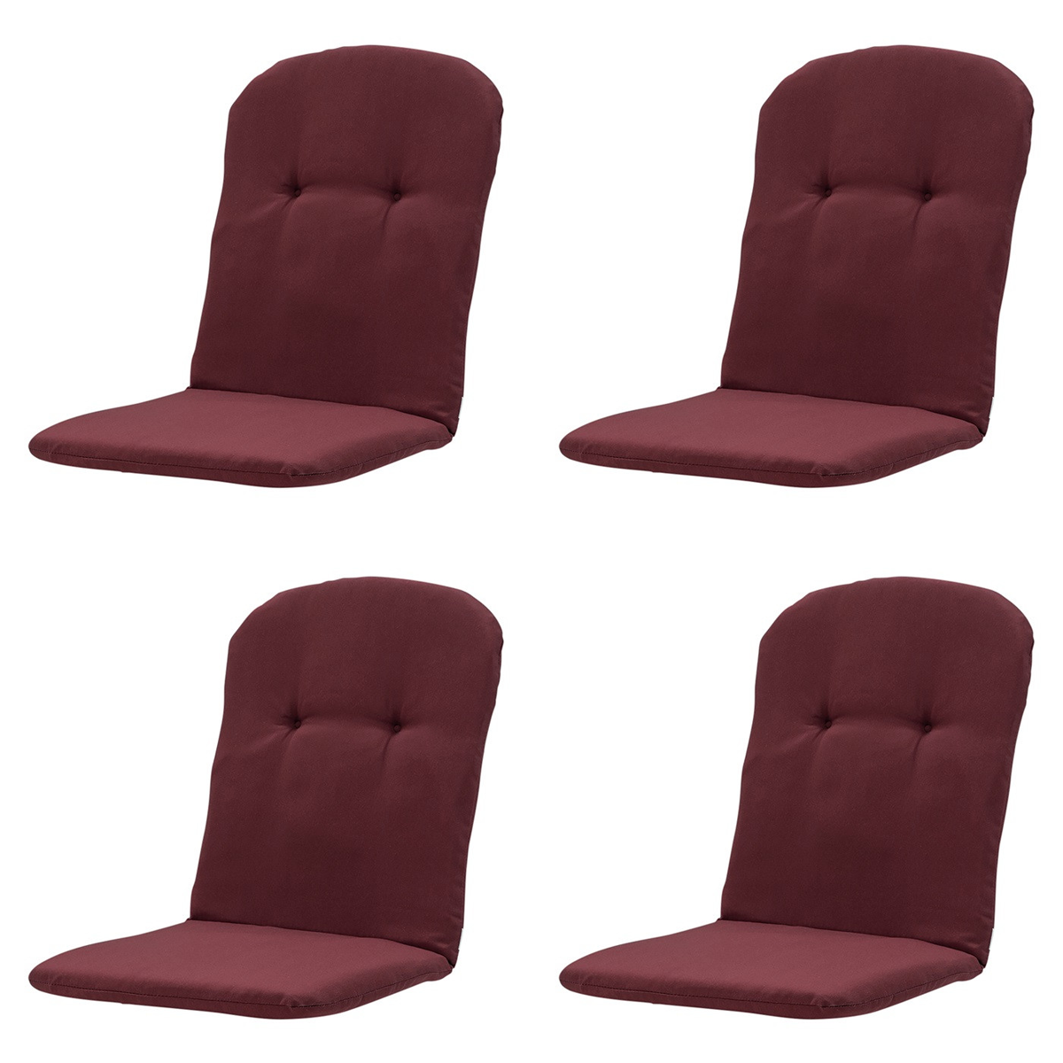 Madison Panama bordeaux Kuipstoelkussen - Set van 4
