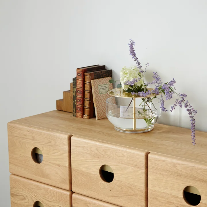 Fritz Hansen - Ikebana Vase Small, Edelstahl / Glas
