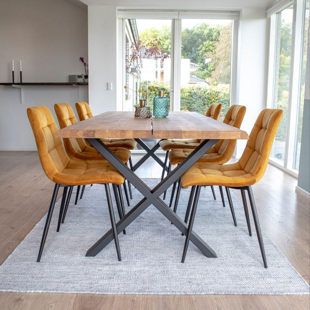 Eikenhouten eettafel Fendi Naturel