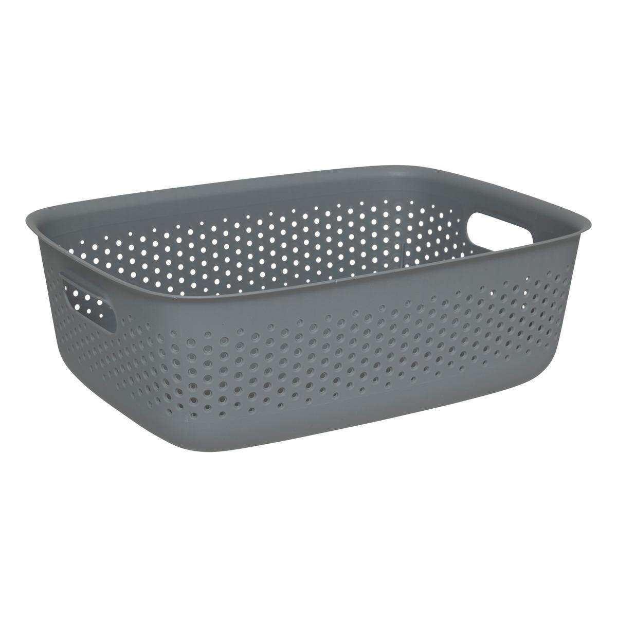 PANIER PLASTIQUE GRIS TILA 10L