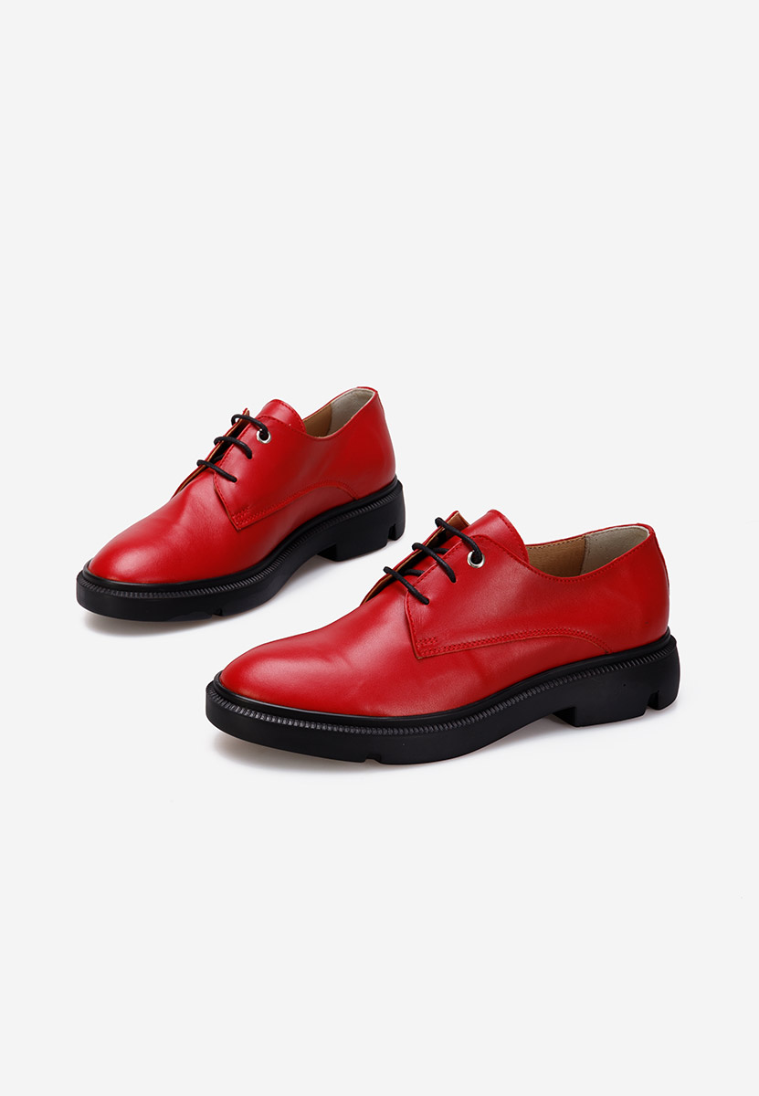 Chaussures derby en cuir rouges Pelado