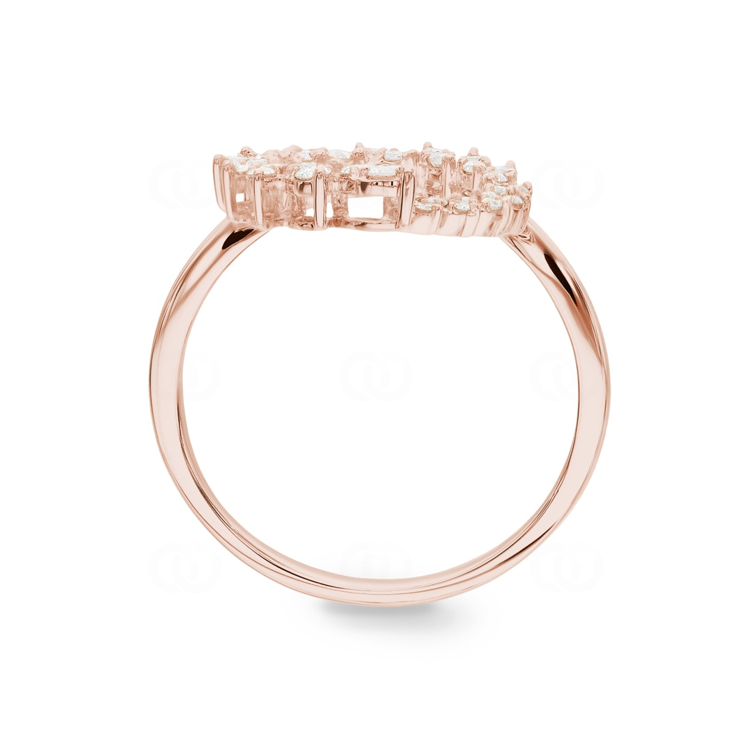 0.25 Karat Diamantring 750/18 K Roségold