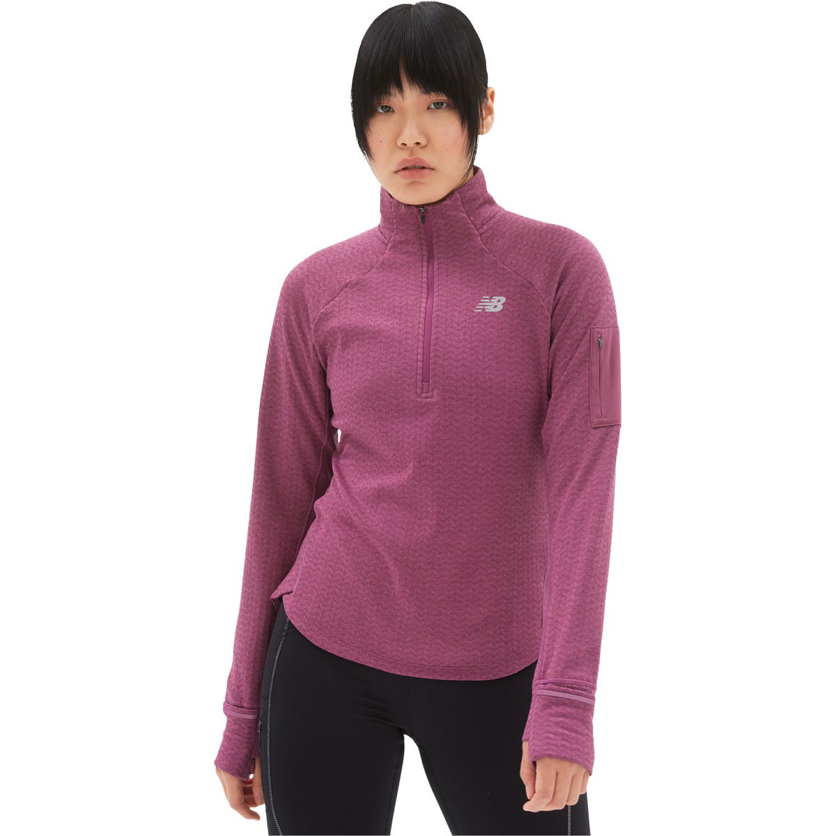New Balance Heat Grid Half Zip Midlayer Løbetrøje Dame