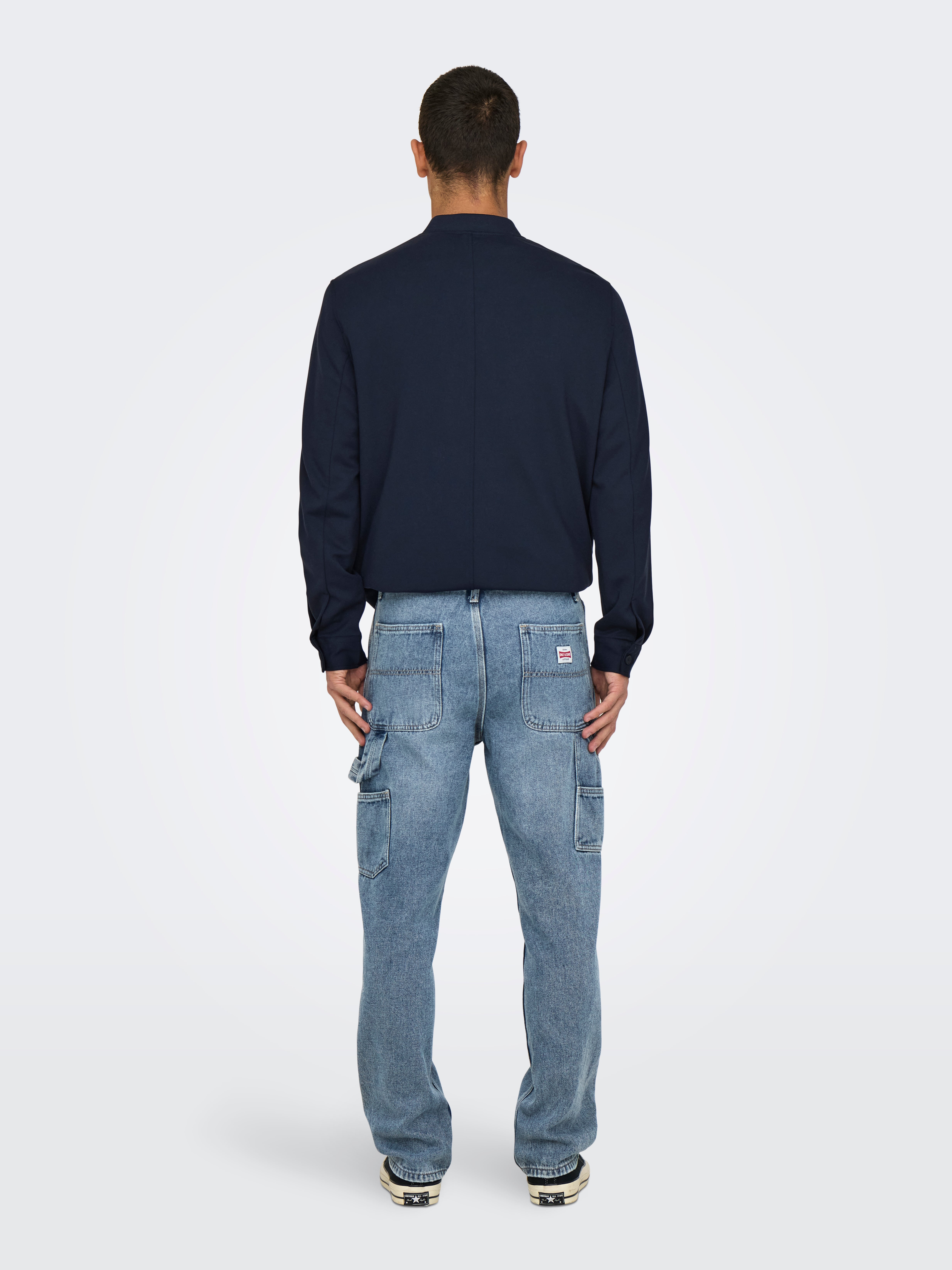 ONSEDGE Mittlere Taille Gerade geschnitten Jeans Light Blue Denim