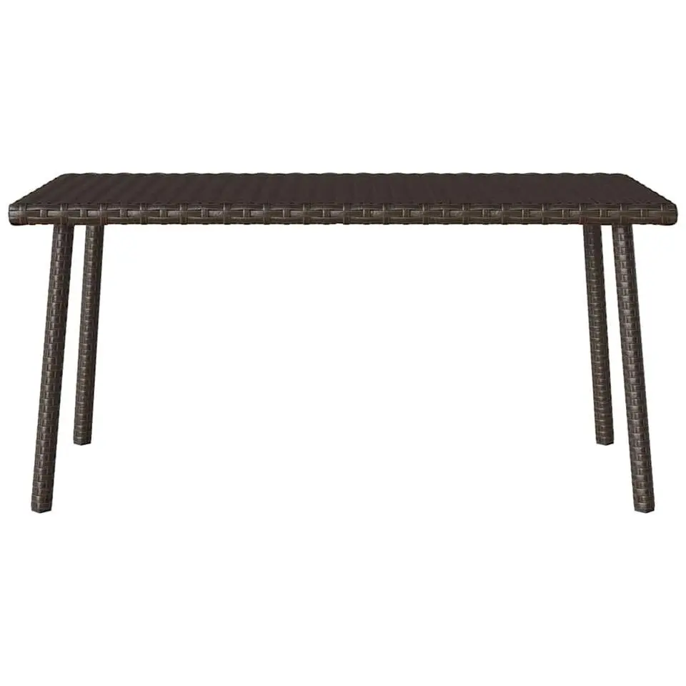 vidaXL - Tuin Salontafel - Bruin - Poly rattan - 80 x 40 x 37 cm