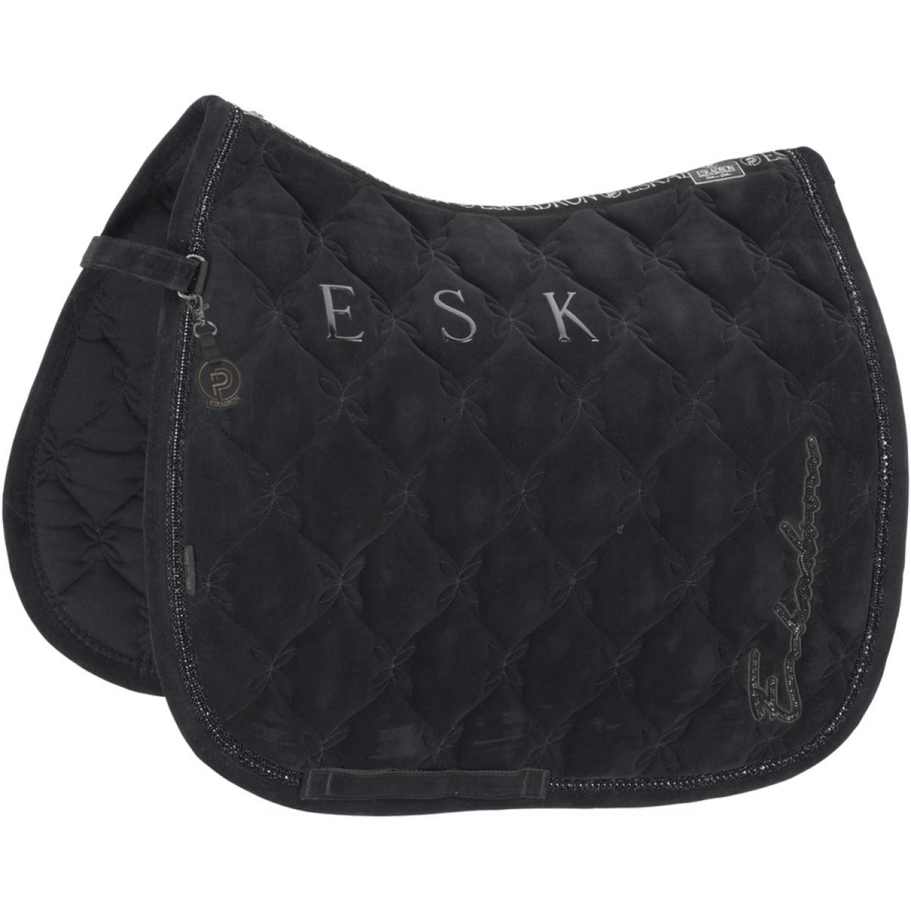 Eskadron Zadeldekje Velours Crystal Platinum '25 Dressuur Zwart