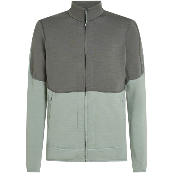 Veste polaire randonnée ICEBREAKER M 400 REALFLEECE DESCENDER LS ZIP GALAXY/MOSS/CB