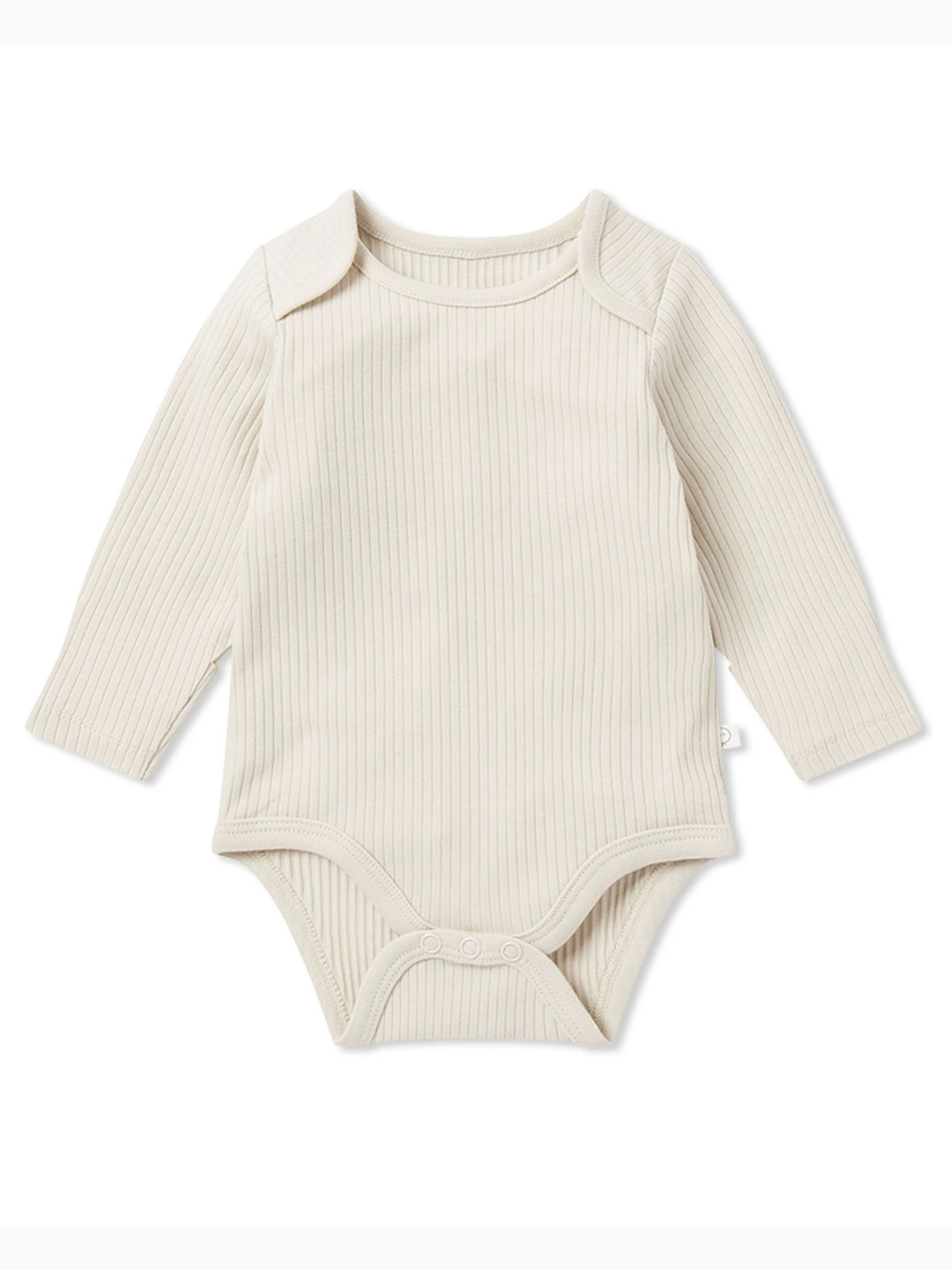Natuurlijk - MORI Ribbed Stretch Long Sleeve Envelope Neckline Bodysuit