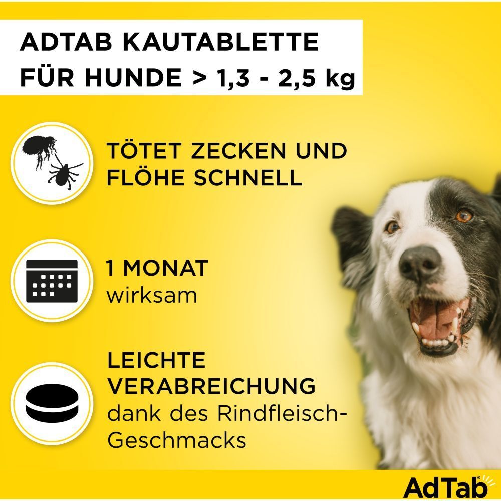 AdTab™ Hund über 1,3 bis 2,5 kg 56 mg