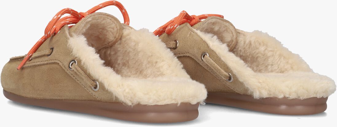camel posa loafers boat loafer mule fur