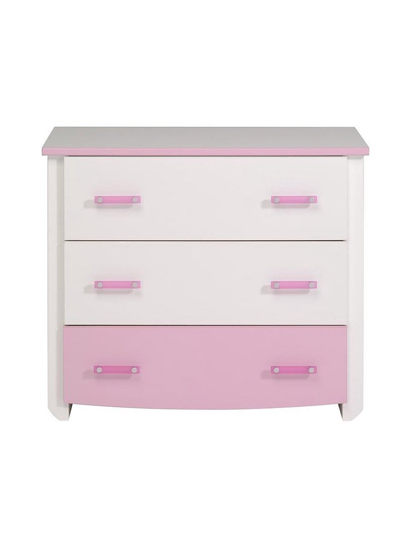 Biotiful Chest of Drawers White and Pink 79x45x45cm