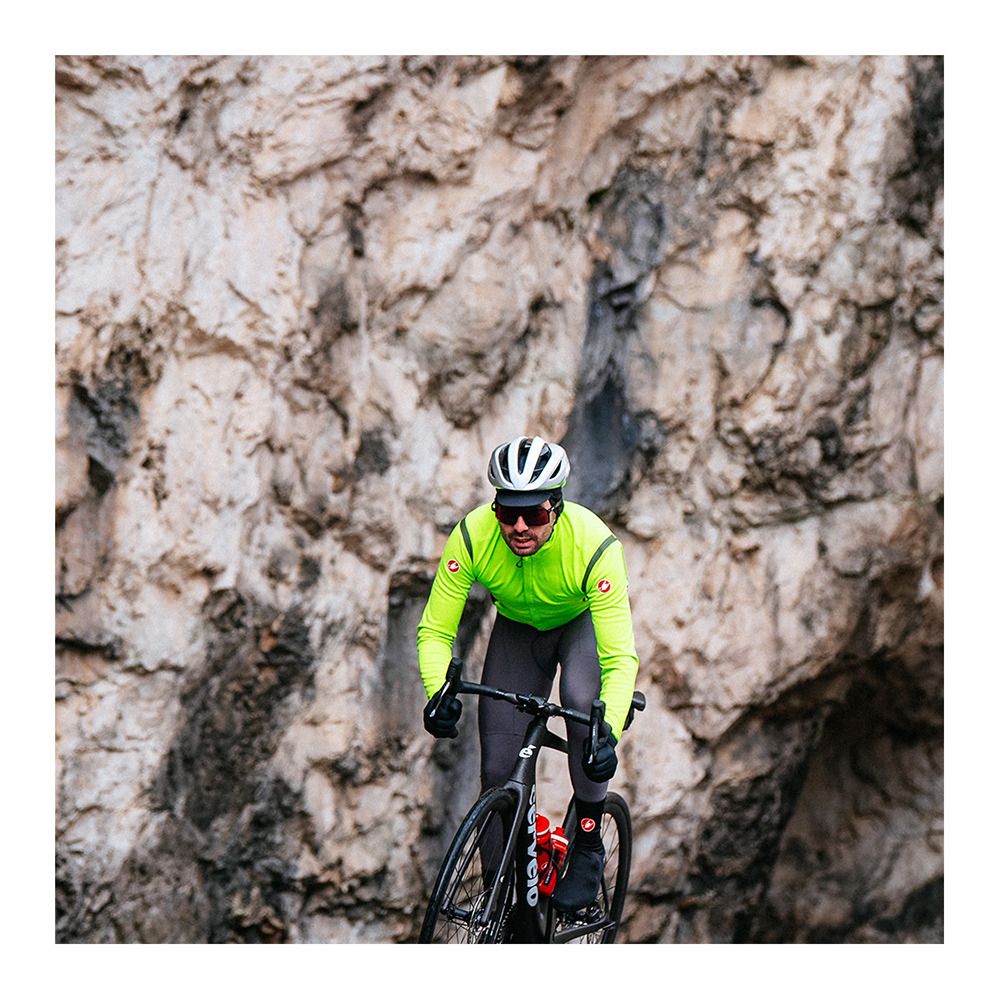 Castelli PERFETTO - Veste Homme electric lime/dark gray