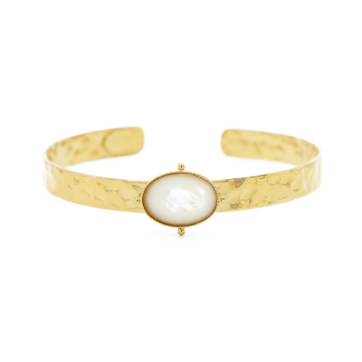 Manchette pierre nacre dorée à l'or fin 24k NEW CALYPSO