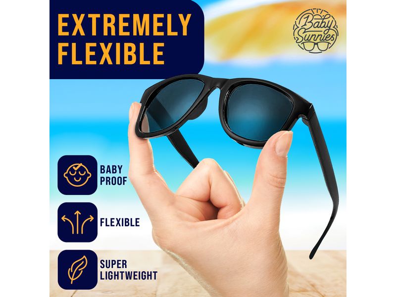Baby Sunnies Kinder-Sonnenbrille Blau Flexibel und polarisiert für 3-8 Jahre