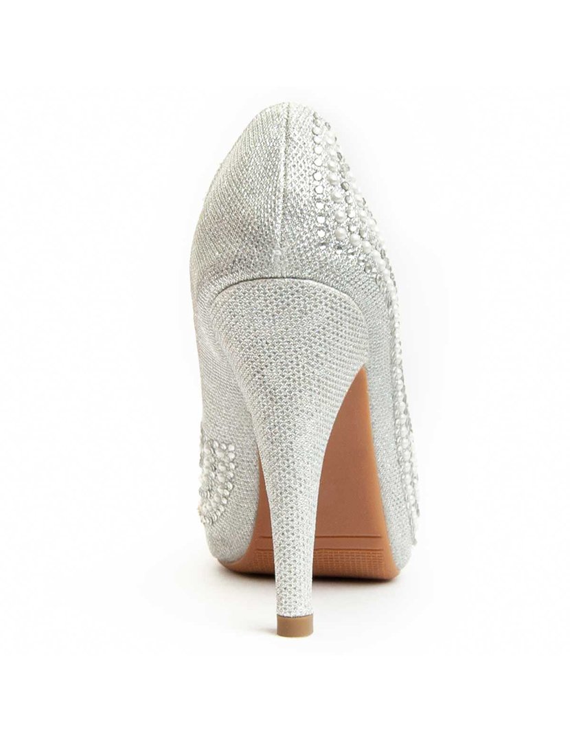 Silver High Heel Ladies Shoes
