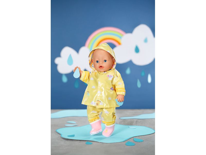 Baby Born Puppenkleidung Deluxe Regen Set 43 cm Puppen-Regenkleidung mit liebevollen Details