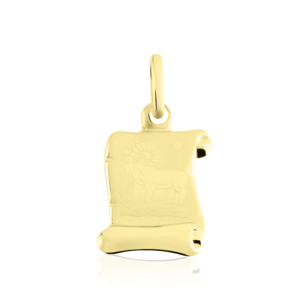 Pendentif Lamie Zodiaque Parchemin Or Jaune
