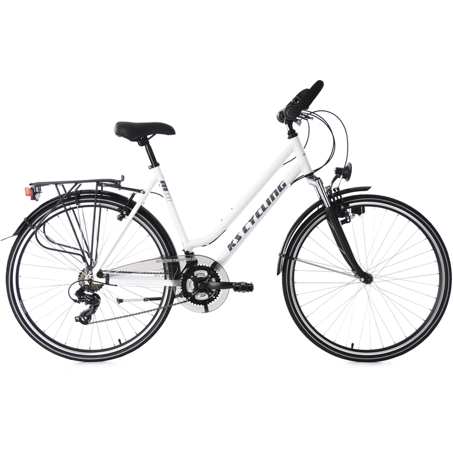 KS Cycling 28  Zoll Trekkingrad Damenfahrrad Metropolis 21 Gänge Multipositionslenker weiß